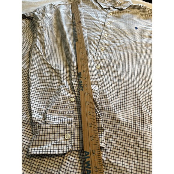 Ralph Lauren Classic Fit Navy/Brown/White Check w/Blue Pony XXL Button Up Shirt - Picture 7 of 12